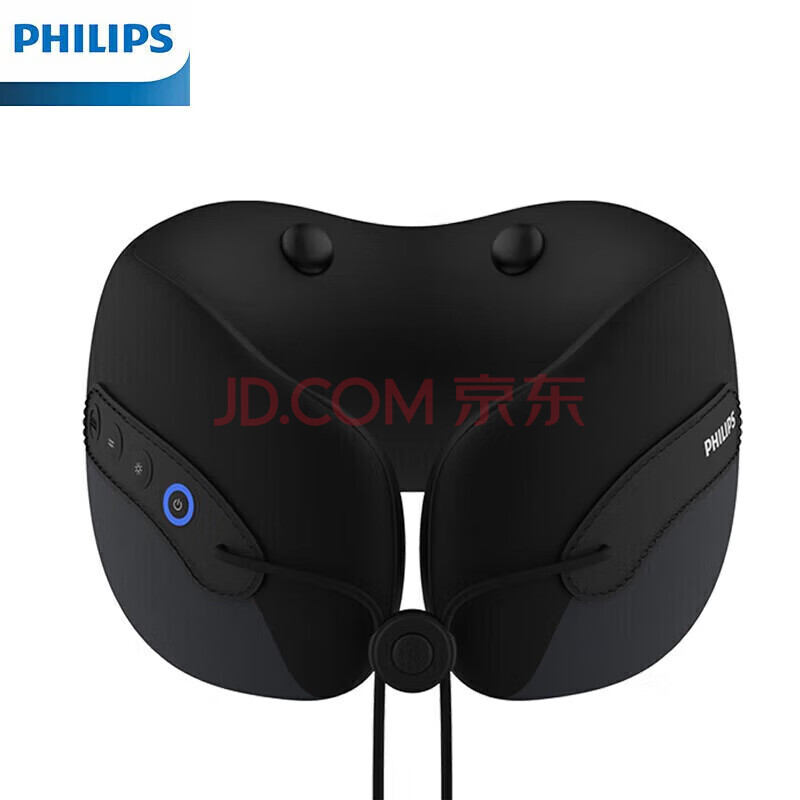 飞利浦（PHILIPS）颈部按摩器 U型颈部按摩仪 午休按摩枕脖子支撑热敷振动按摩PPM3106N