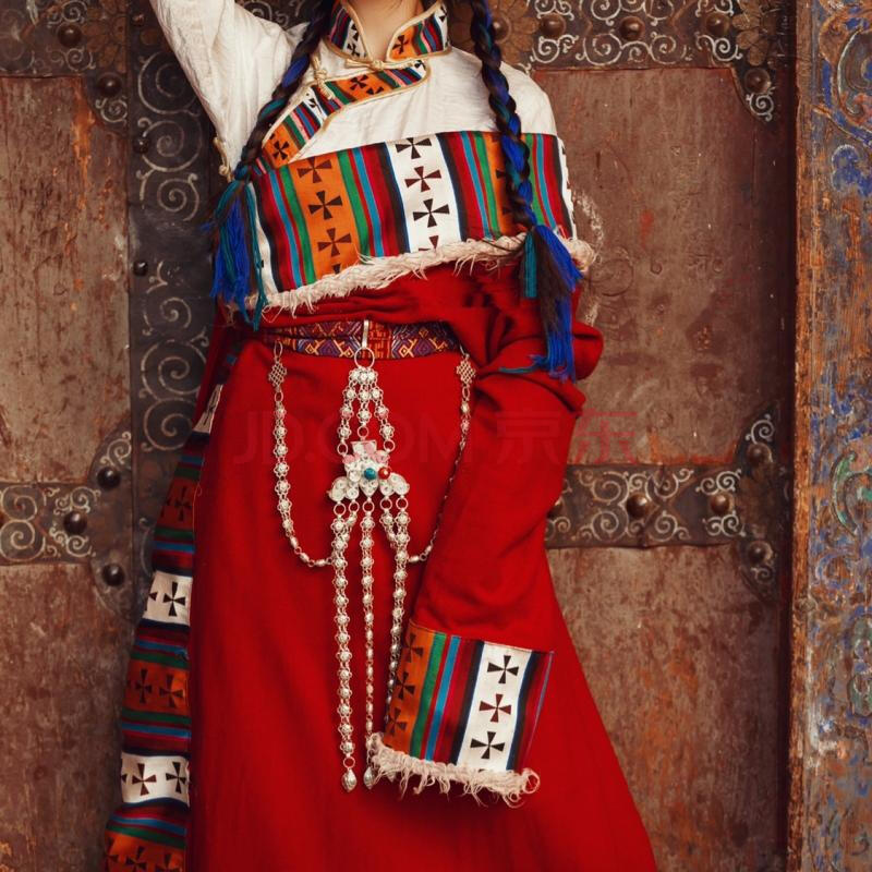 藏服女装藏袍夏款长袍西藏跳锅庄裙西藏女装理塘藏区女裙长外套民族风