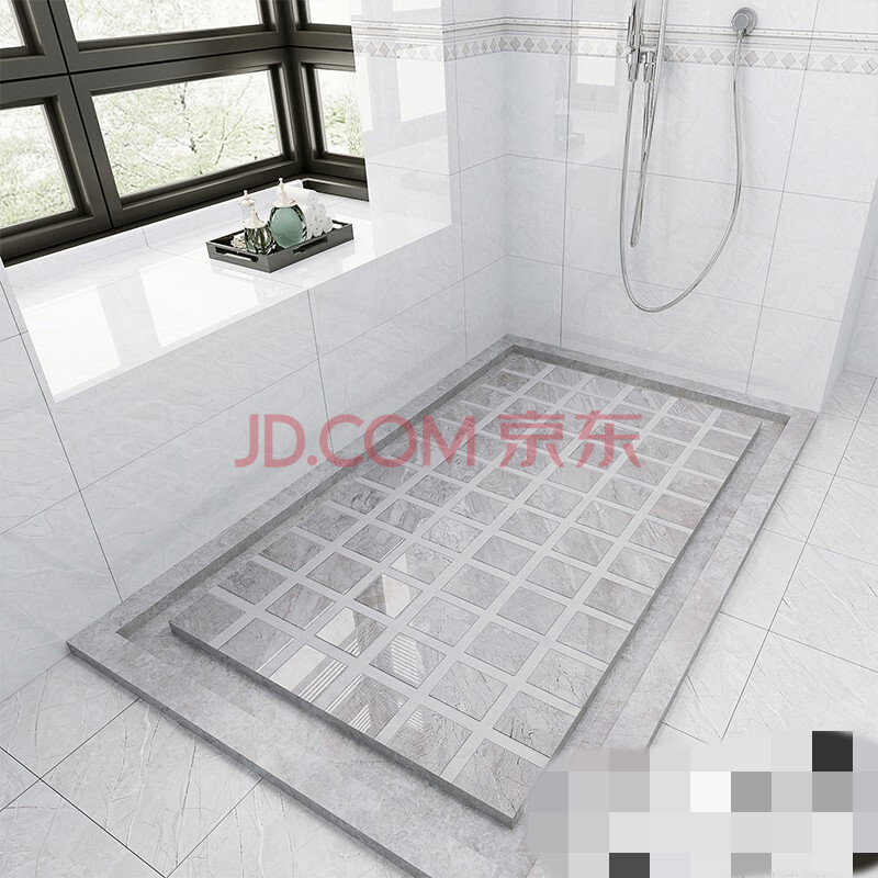 通体仿大理石600*1200卫生间淋浴房浴室防滑地砖凹凸拉槽脚踏瓷砖 600