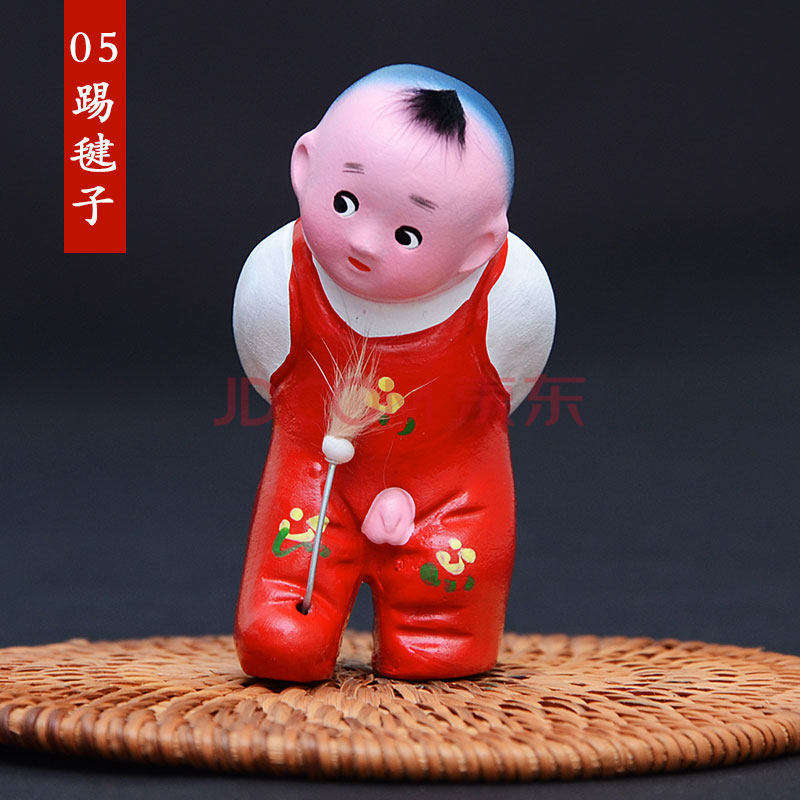 天津泥人张工艺品摆件小百子娃娃民间手工艺品泥塑小泥人摆件北京旅游