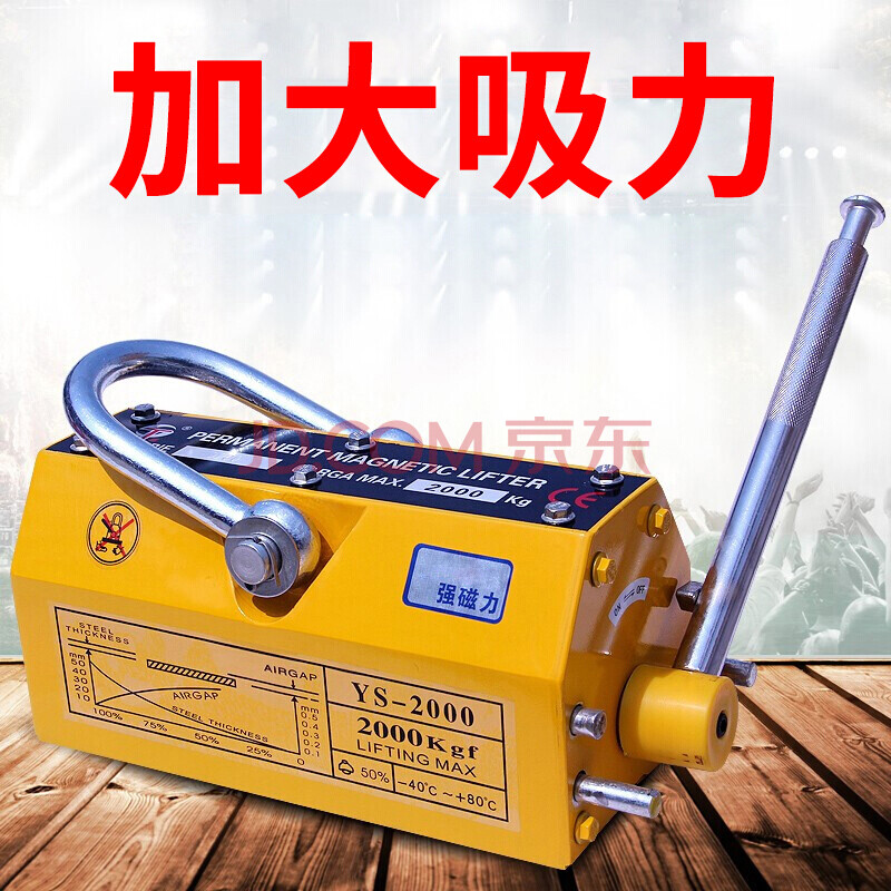 手动工具 嘉际 磁力吊永磁起重器 600kg/1t/2t/3t/5t工业强力磁铁吸铁