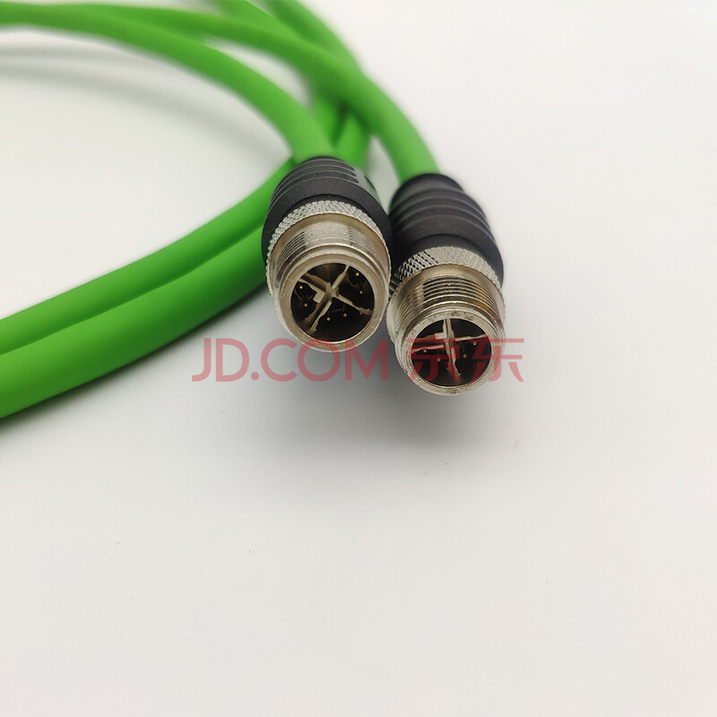 m12转rj45网线m12转以太网网线m12d型编码线四针八针x-code电源线 八