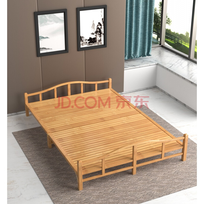 老式竹床 竹床折叠床双人单人简易床午休午睡凉床沙发床经济竹床硬