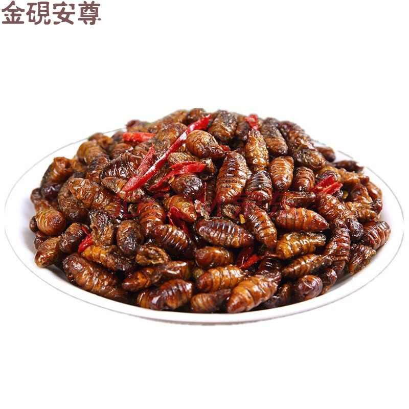 山东特产即食香酥蚕蛹水煮五香辣麻辣小蚕蛹80克蝉蛹油炸 香酥 约80g