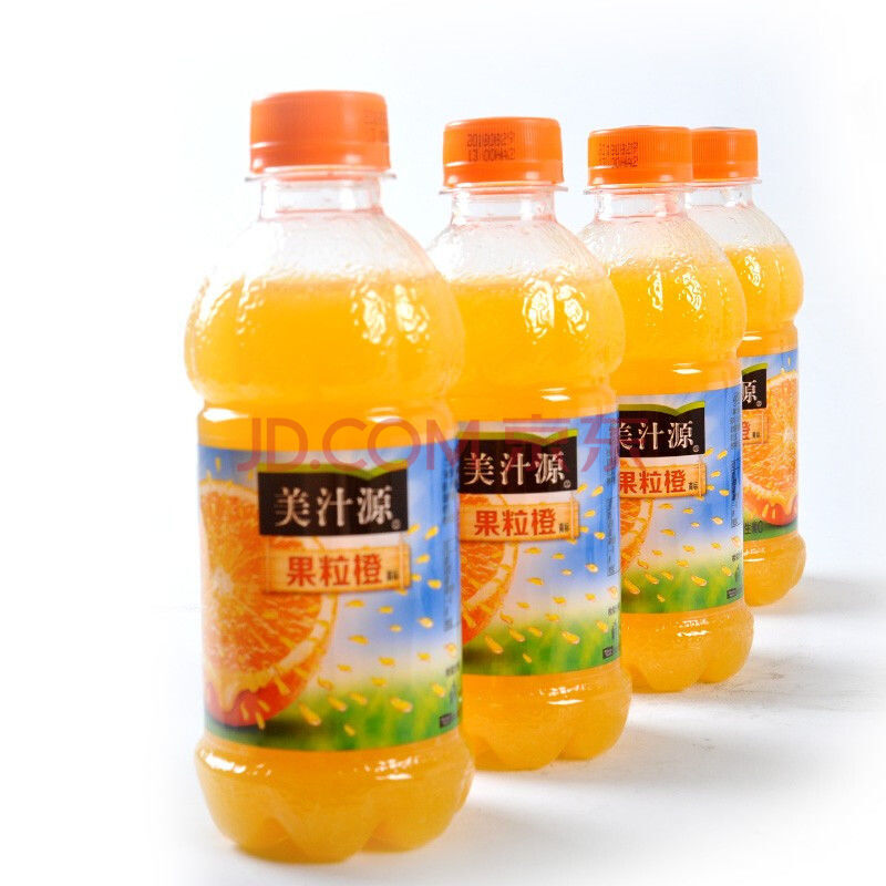 新日期美汁源果粒橙新鲜橙汁迷你小瓶果汁饮料300ml整箱批发 果粒橙