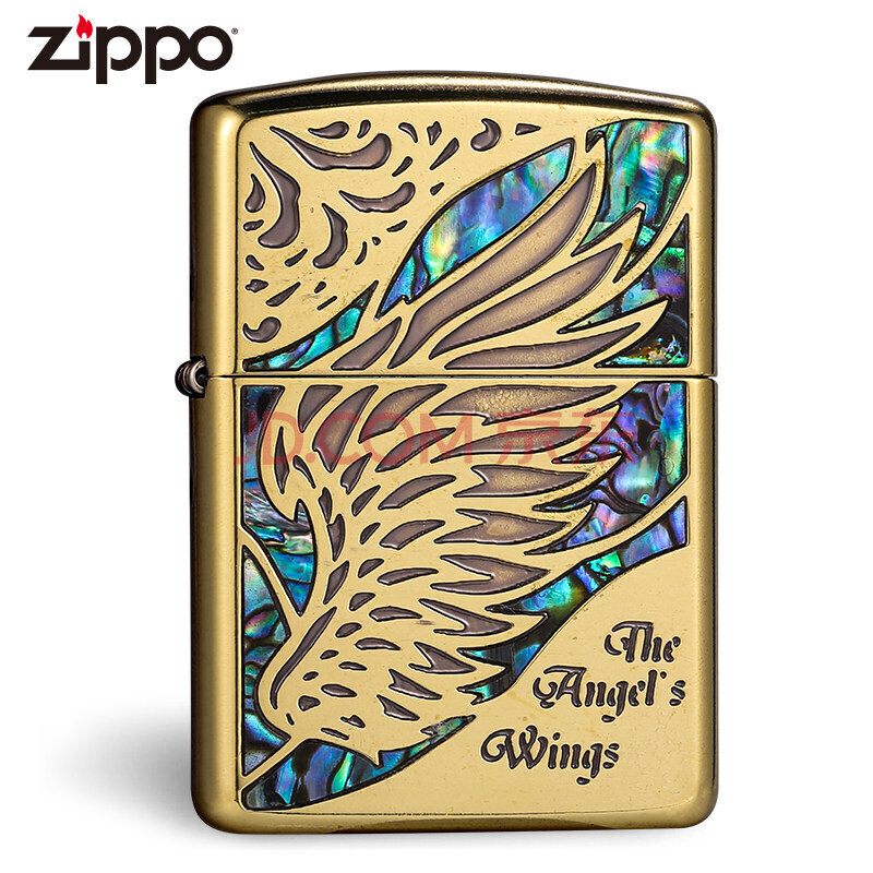 zippo芝宝美国原装打火机 机zippo限量版男士火机 金色天使之翼盔甲机