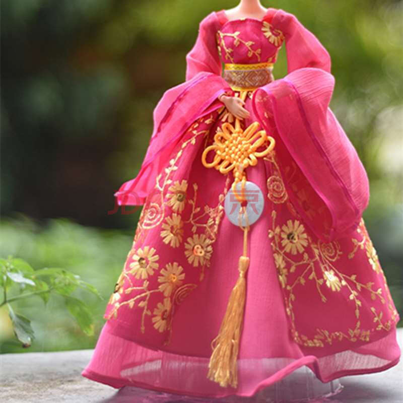 娃娃30厘米中国古装娃娃衣服古代仙女贵妃宫廷娃娃格格服饰七仙女裙子