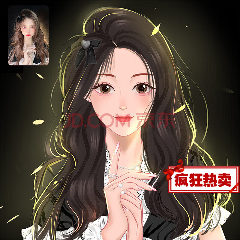 微信头像定制手绘头像定制微信头像画情侣真人照片动漫画卡通设计原创