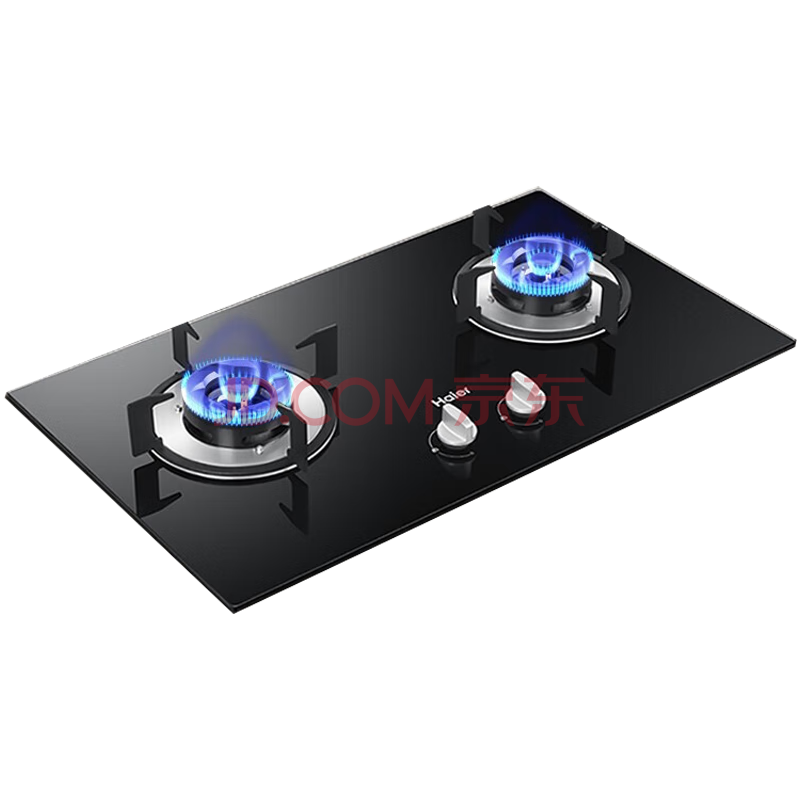 海尔灶具 家用嵌入式5.0kW大火力 钢化玻璃 瞬燃点火双眼 多段控火可调底盘【企采购】/Q2BE2(天然气)