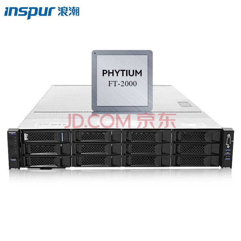 浪潮(inspur)国产nf2180m3服务器 飞腾2000/256g/480g*2 8t sata*4