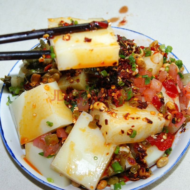 米豆腐 7种配料 贵州特产遵义小吃米豆腐米凉粉凉菜 米豆腐粉 5斤米