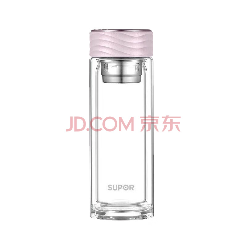 苏泊尔（SUPOR）沁系列耐热玻璃杯 KC29GR10 290ml 粉紫色