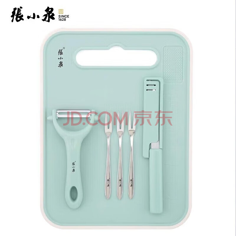 张小泉 轻奢果蔬六件套菜板水果刀果叉刨皮刀 C52920100