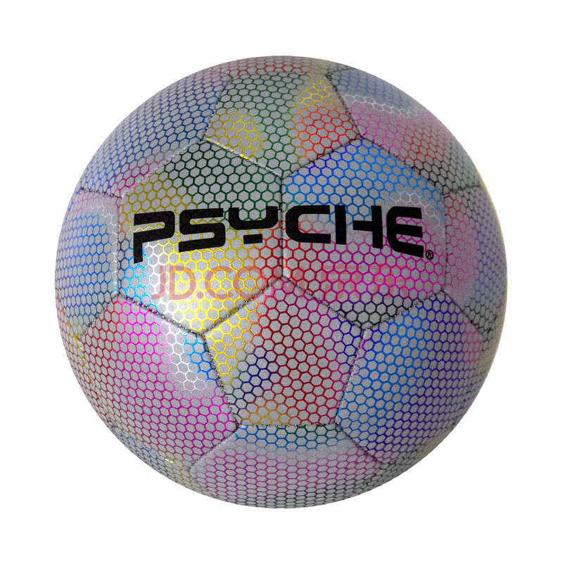 PSYCHE跨境5号反光足球夜光机缝PU儿童4号球(5-7人制)-反光足球-浅