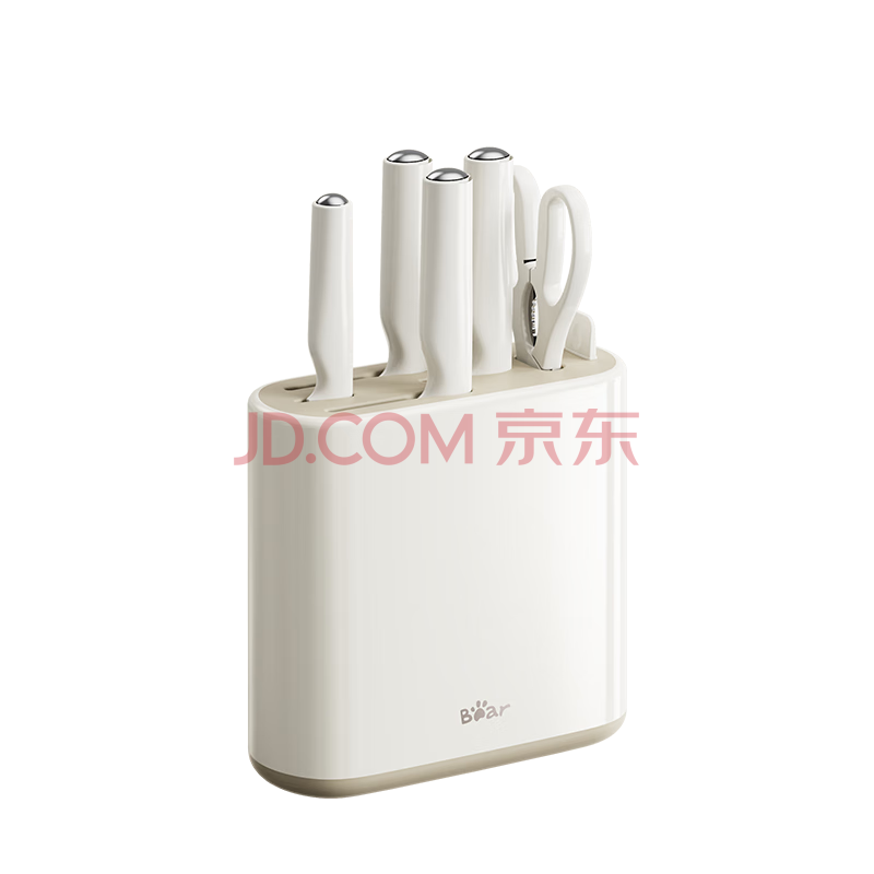 小熊伊万（BEAREWAN）抗菌刀具套装 家用不锈钢切菜刀5件套 水果刀剪刀厨师刀切片刀
