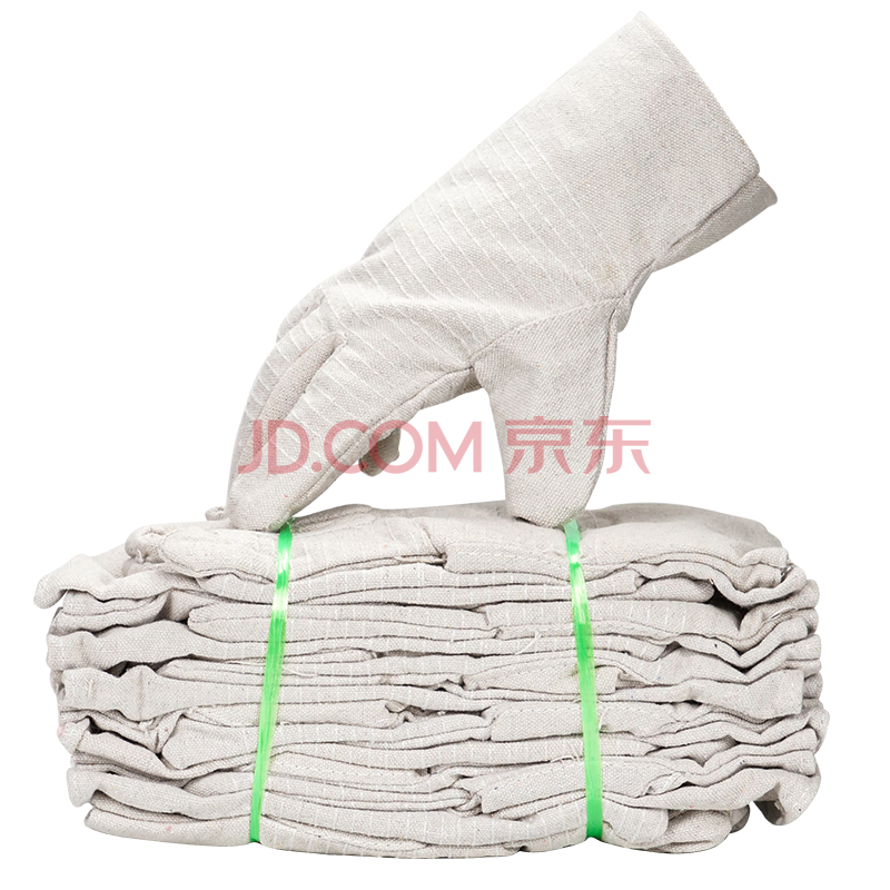 舜选 双层帆布手套10副/包 加厚耐磨抗撕裂 电焊搬运 劳保防护工作手套SFB-R