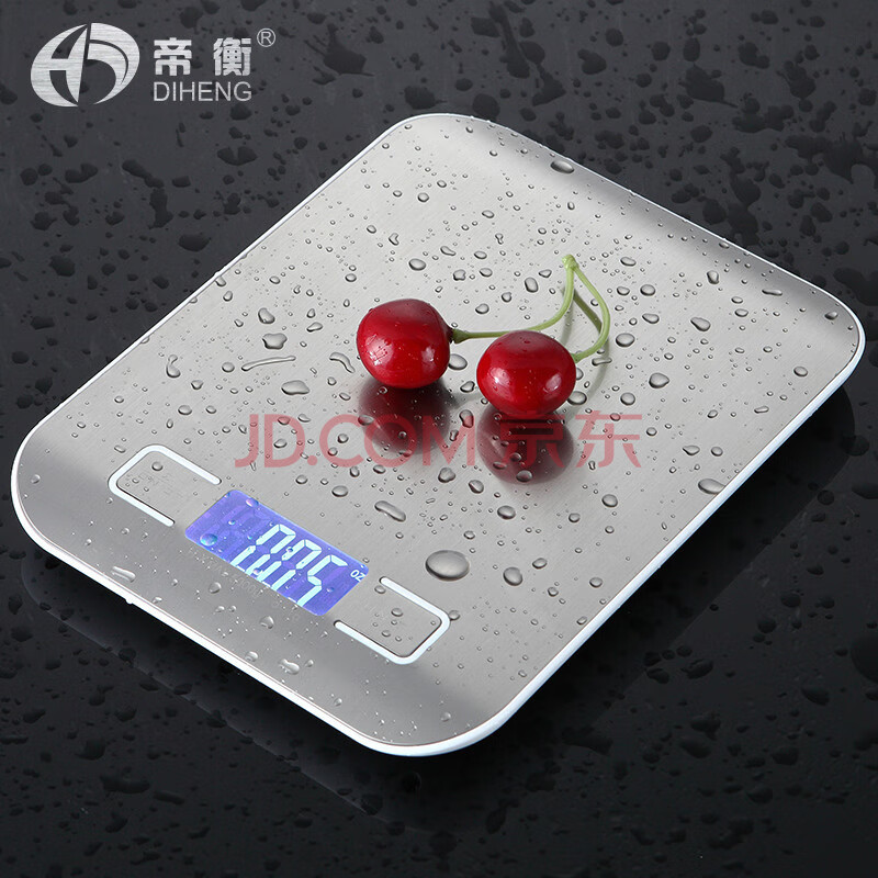 帝衡（DIHENG）电子秤厨房秤5kg/1g厨房食物蛋糕烘焙秤家用电子克秤金属白(充电)