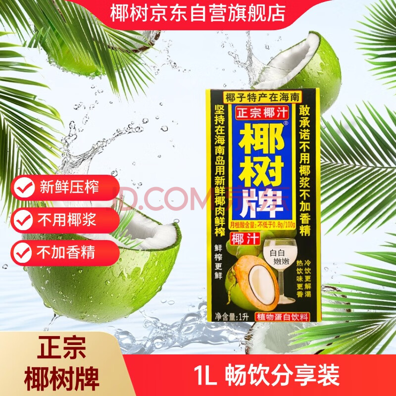 椰树椰汁 1000ml/盒 植物蛋白饮料 正宗海南特产