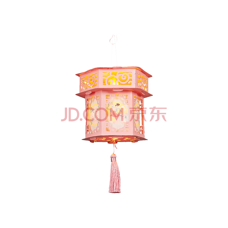 畅宝森美可办公 古风宫灯-粉色款 2025开门红手工diy古风宫灯制作材料（双层） 5个起售