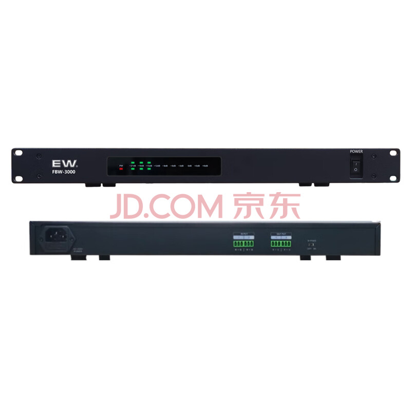 EW FBW-3000 话筒自动增益器 二进二出 自动反馈抑制器升级版