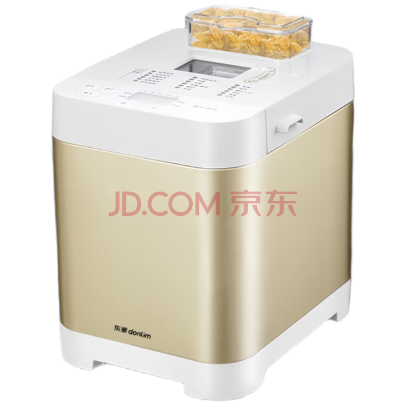 东菱面包机全自动 家用小型智能东陵面包机和面机揉面机迷你面包机 可预约智能投撒果料 香槟金T06S-K