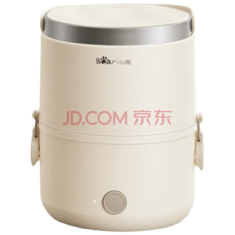 小熊电热饭盒保温盒便携式蒸煮上班族1.5L双层双胆不锈钢内胆保鲜热饭多功能加热饭盒DFH-C15D2