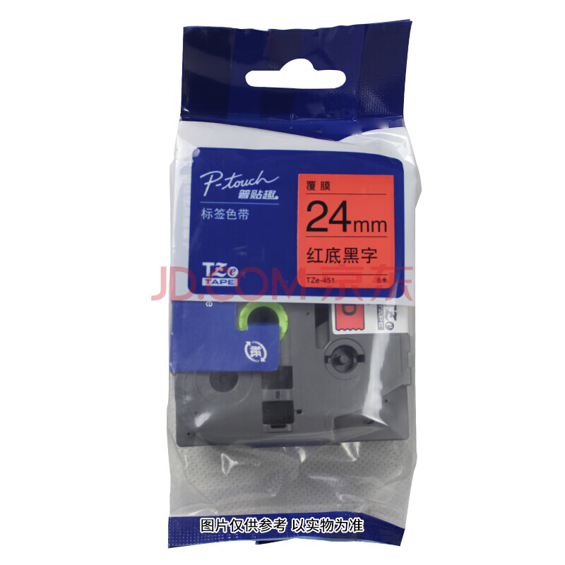 福崛色带,标签打印纸,TZE-451 24mm 红底黑字 单位：个