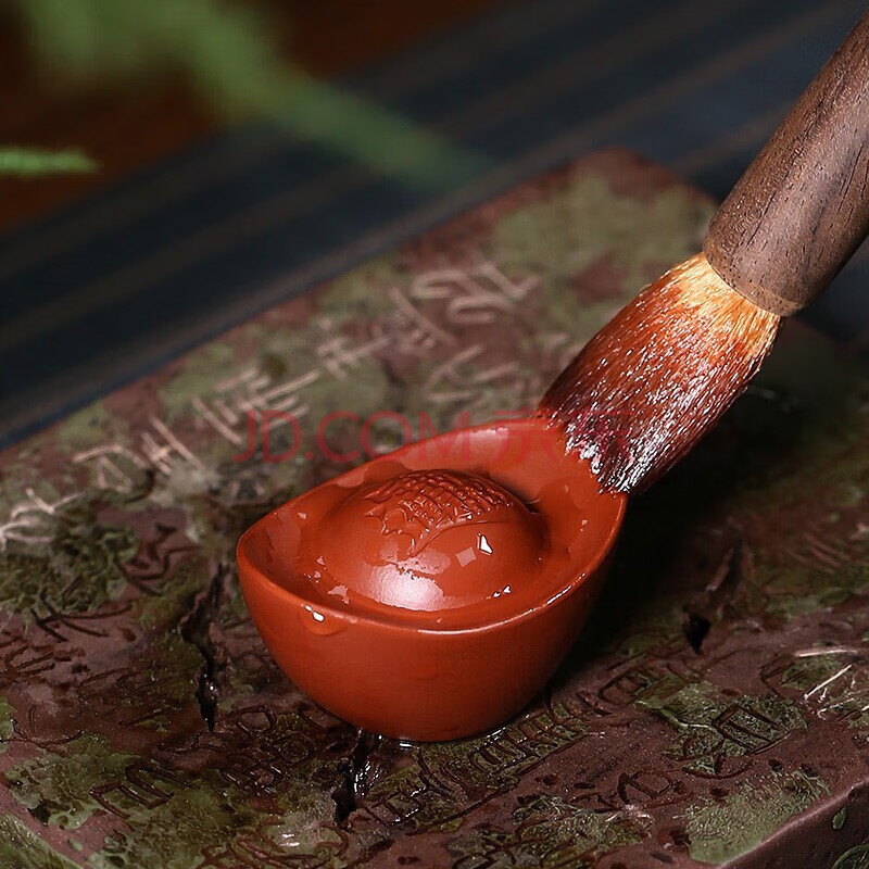 毓枫紫砂茶宠摆件原矿大红袍元宝茶玩家用办公创意配件