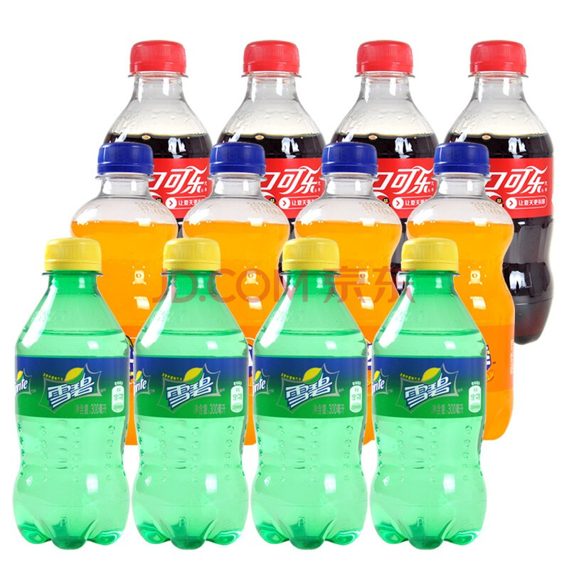 可口可乐系列组合300ml*12瓶迷你可口可乐芬达雪碧碳酸饮料