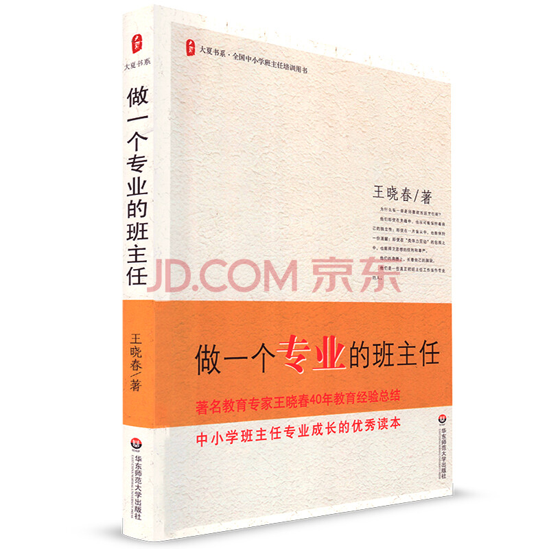 大夏书系 做一个专业的班主任 王晓春 华东师范大学出版社 全国中小学