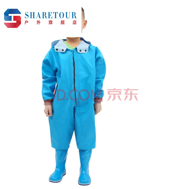 儿童玩水连体下水裤幼儿园防水衣服赶海沙滩小孩雨鞋男女抓鱼雨裤防水