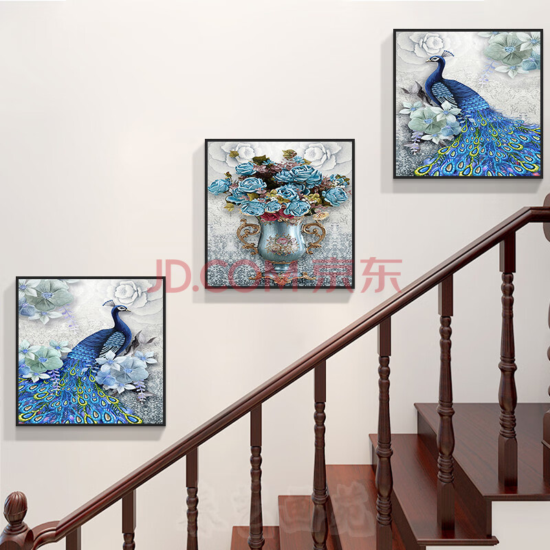 楼梯间装饰画走廊过道楼道墙上挂画现代简约客厅沙发背景墙壁画复式楼