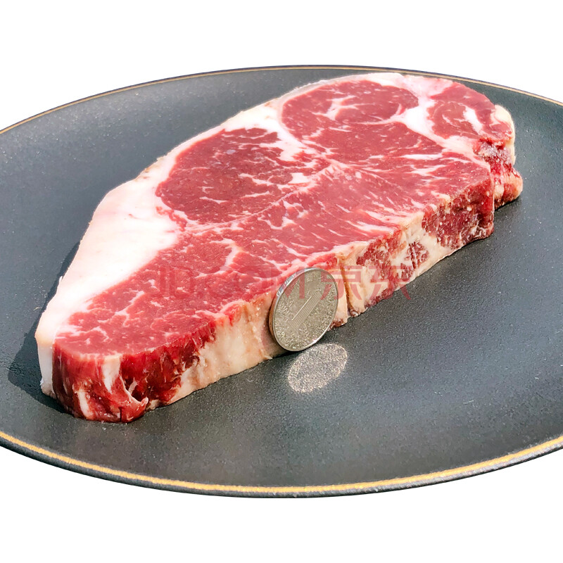 农夫好牛 澳洲黑安格斯厚切西冷牛排 300g(1片装) 原切谷饲200天 进口