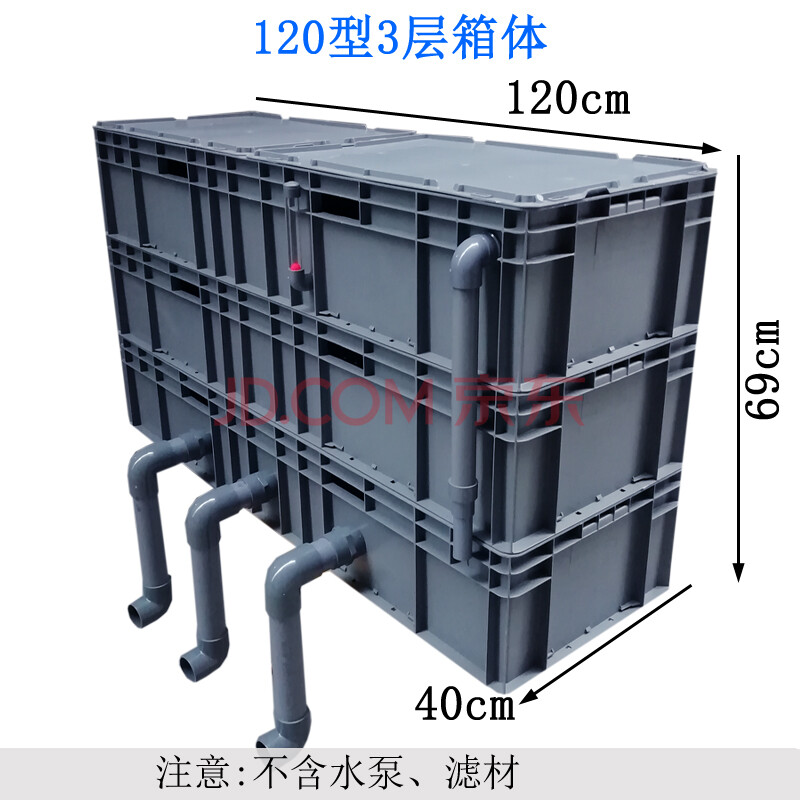 池塘鱼缸过滤器 观赏鱼金鱼乌龟锦鲤 周转箱 鱼池上置滴流盒水循环