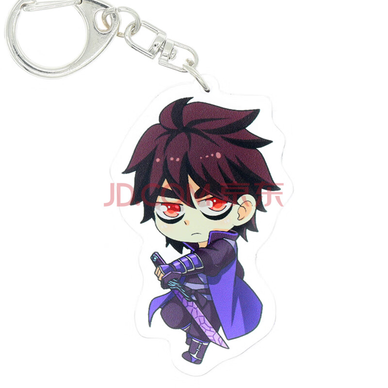 刺客伍六七梅花十三挂件二次元双面夹层高清钥匙扣 伍六七黑化单腿站