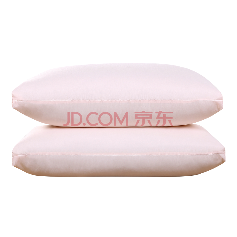 安睡宝（SOMERELLE）枕芯 高弹羽丝绒酒店枕头 磨毛立体可水洗枕头 单只装中枕 粉黛玉