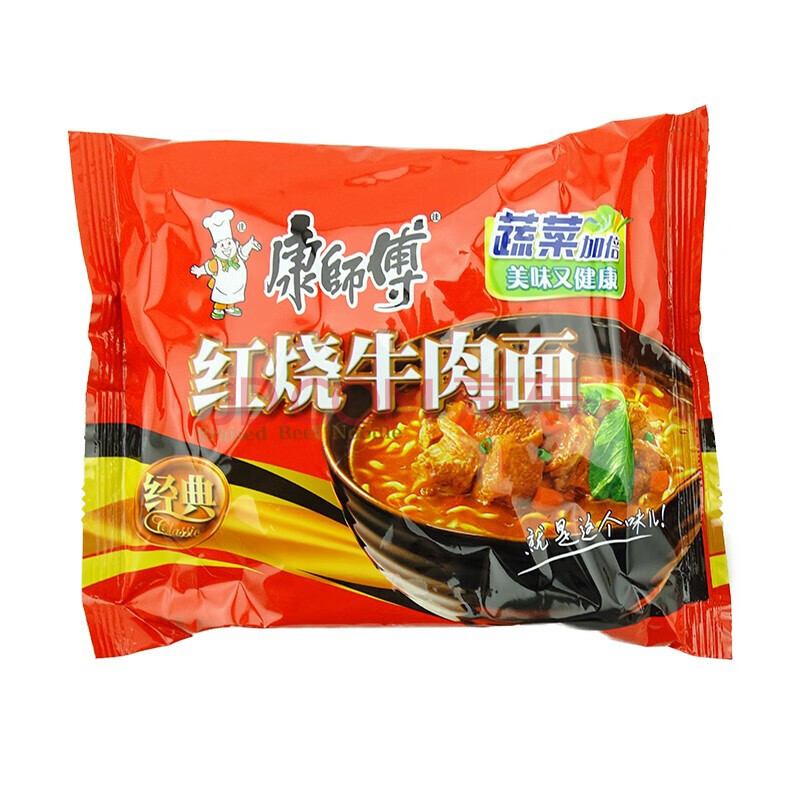 康师傅 葱香排骨黑胡椒铁板红烧牛肉面袋装方便即食办公食品经典袋装