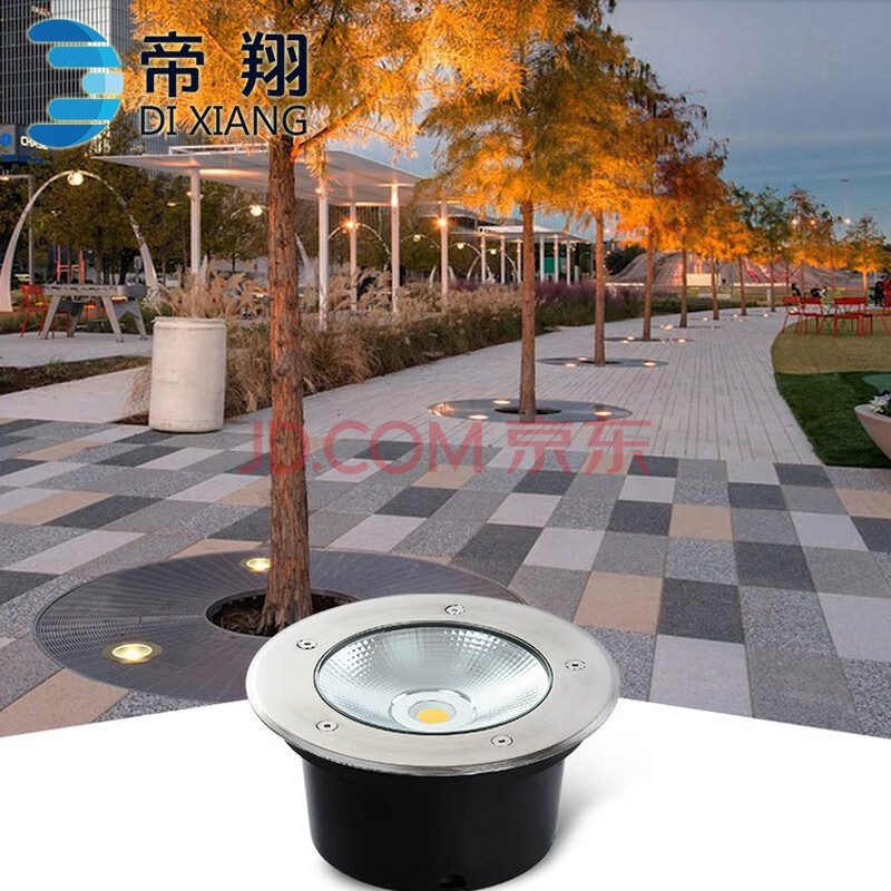 帝翔cob地埋灯led户外防水射灯嵌入式广场地面灯埋地灯花园别墅草坪灯
