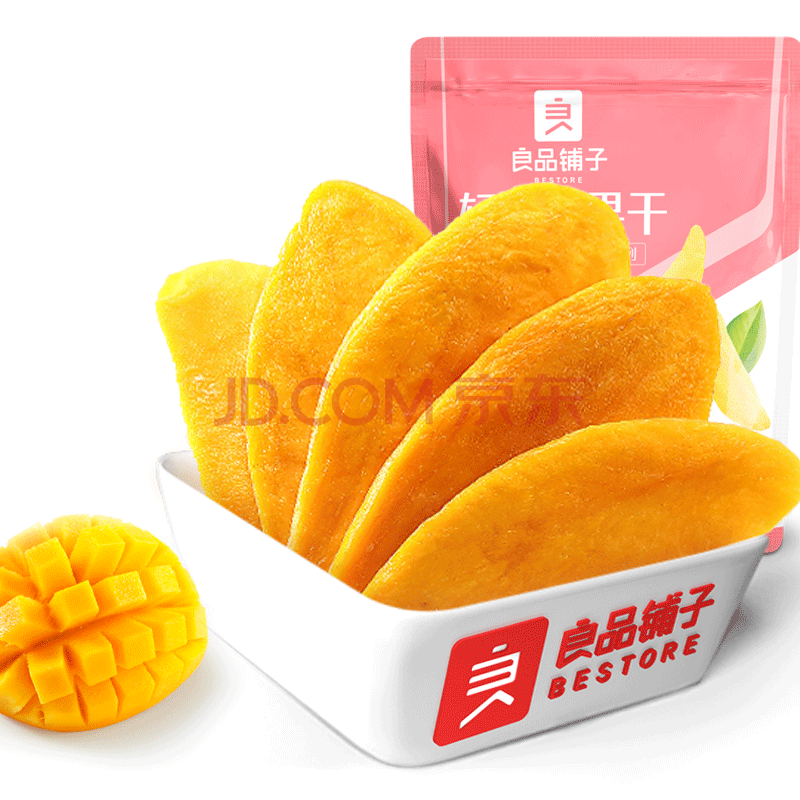 良品铺子轻甜芒果干芒果片水果干蜜饯果脯休闲零食年货过年春节小吃80g