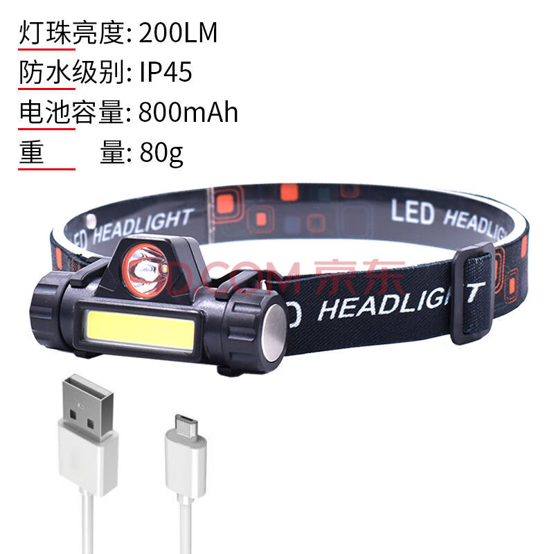 感应头灯超亮强光可usb充电头戴式远射夹帽灯led防水夜跑钓鱼换饵