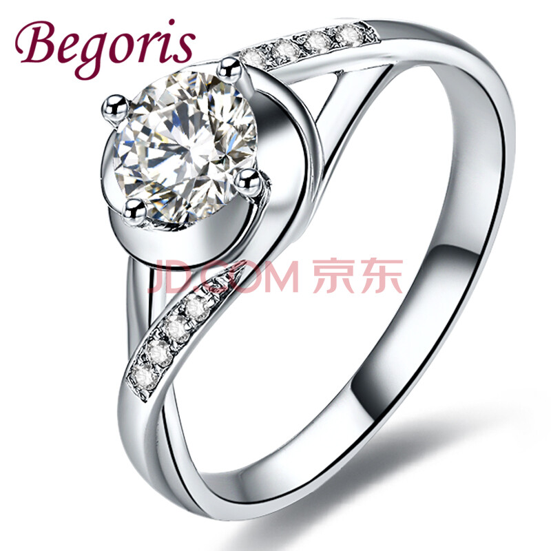 金au750钻石戒指价格,金au750钻石 begoris 钻戒女婚戒/钻石戒指订婚结婚戒指 情侣钻石对戒女款 18k金
