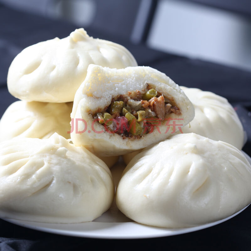 邻家小厨 速冻食品 北方主食营养早餐包子 酸豆角大包子 100g*8个