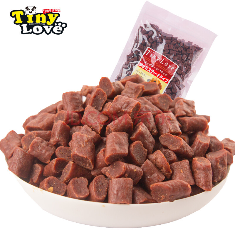 狗零食牛肉粒 tinylove狗狗牛肉棒500g宠物零食训练牛肉粒