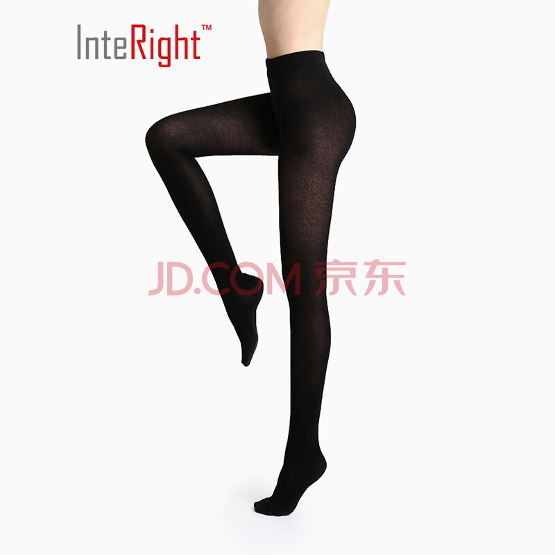 INTERIGHT ÌìÈ»²ÏË¿¸ßÃÜ»¤·ôÁ¬¿ãÍà 2Ìõ×° ºÚÉ«
