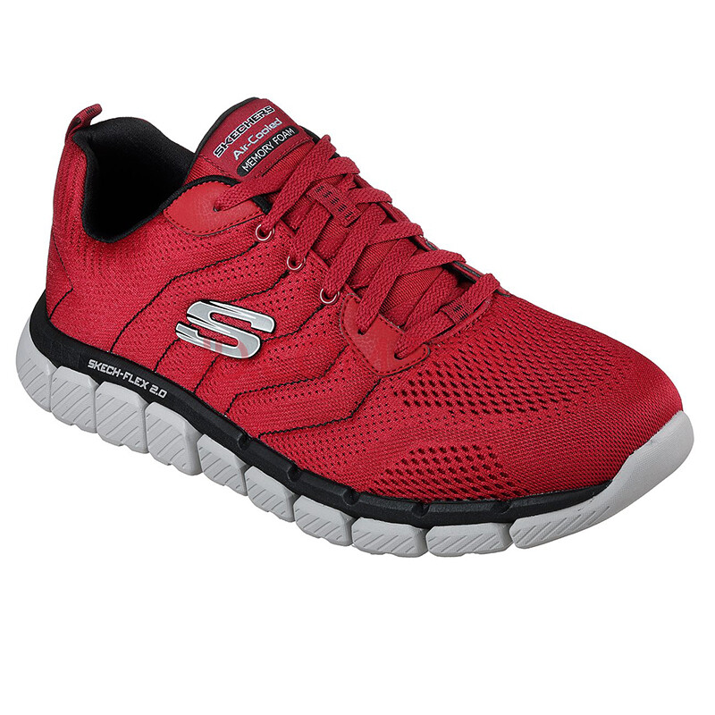 È«Çò¹º ˹¿ÆæÄÐЬÔ˶¯Ð¬Í¸ÆøÇáÖʵͰïÖ¯Îï±íÃæÃÀ¹ú°üÓÊSKECHERS FLEX 2.0 52619 RED/BLACK 10 / 43