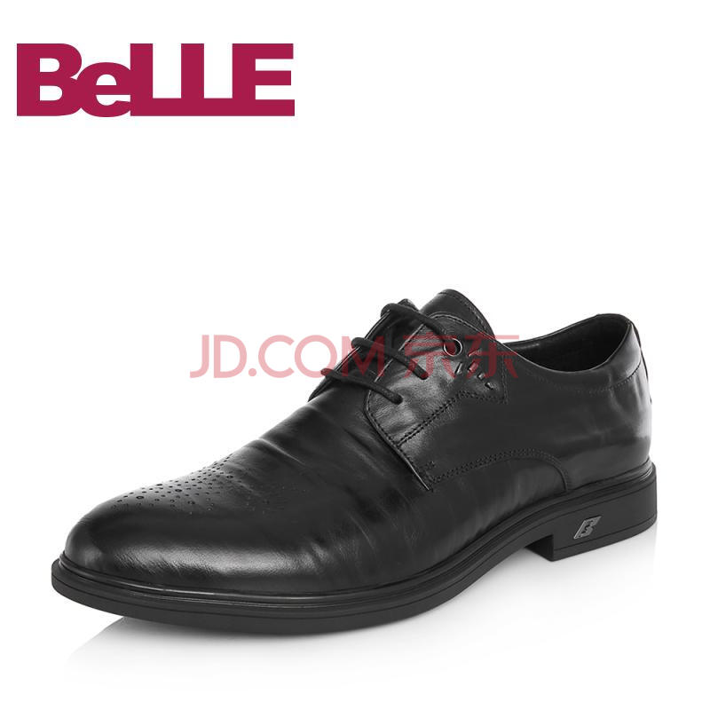 Belle/°ÙÀö2018´º¼¾ÐÂÆ·×¨¹ñͬ¿î̥ˮţƤÄÐïοÕÉÌÎñÕý×°µ¥Æ¤Ð¬B3R07AM8 ºÚÉ« 42
