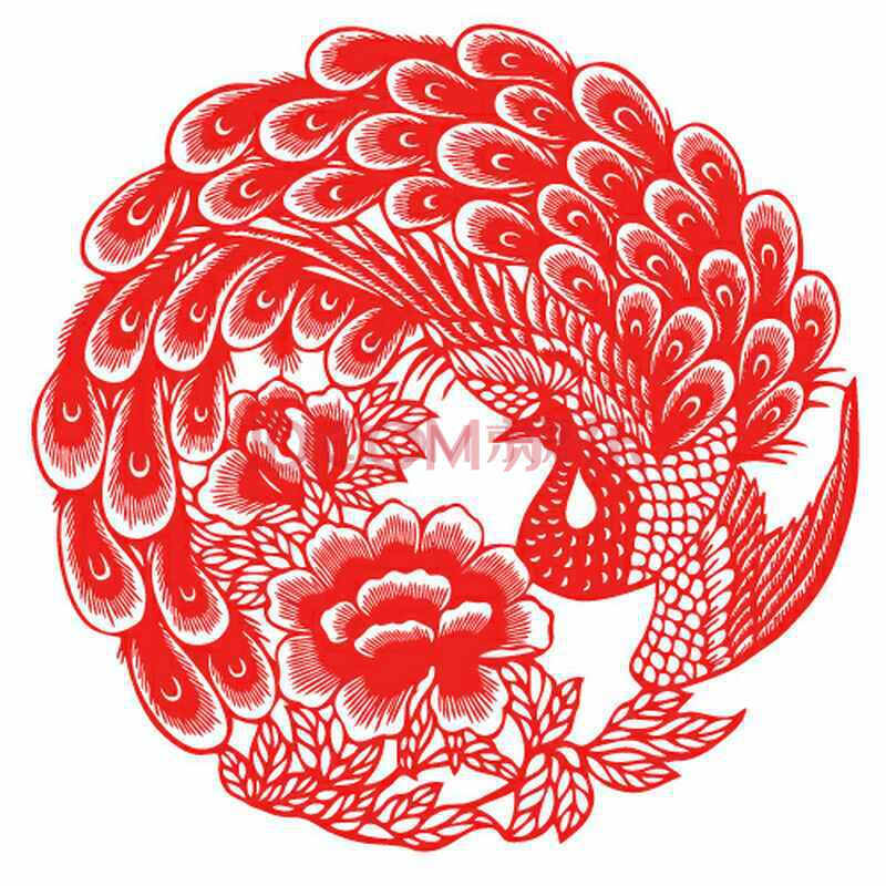 个性一百凤凰牡丹dbh2204花鸟剪纸窗花手工大型创意不图片
