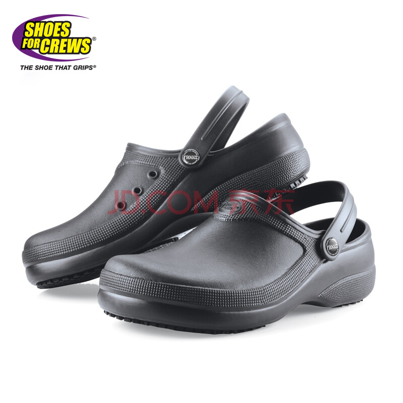 美國SFC shoes for crews防水防滑鞋 男女涼鞋廚師鞋廚房酒店餐廳勞保工作鞋 黑色 43
