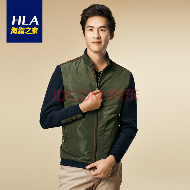 heilan home/海澜之家2015秋季新品 男装撞色夹克外套