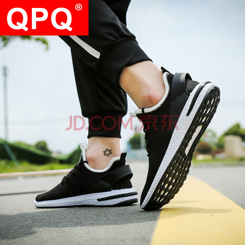 QPQ ÄÐЬÐÝÏÐЬÄÐÊ¿2018´ºÏļ¾Ð¿îÔ˶¯ÐÝÏаåÐ¬Í¸ÆøÍøÐ¬×ÓÄÐ18808 ºÚÉ« 41